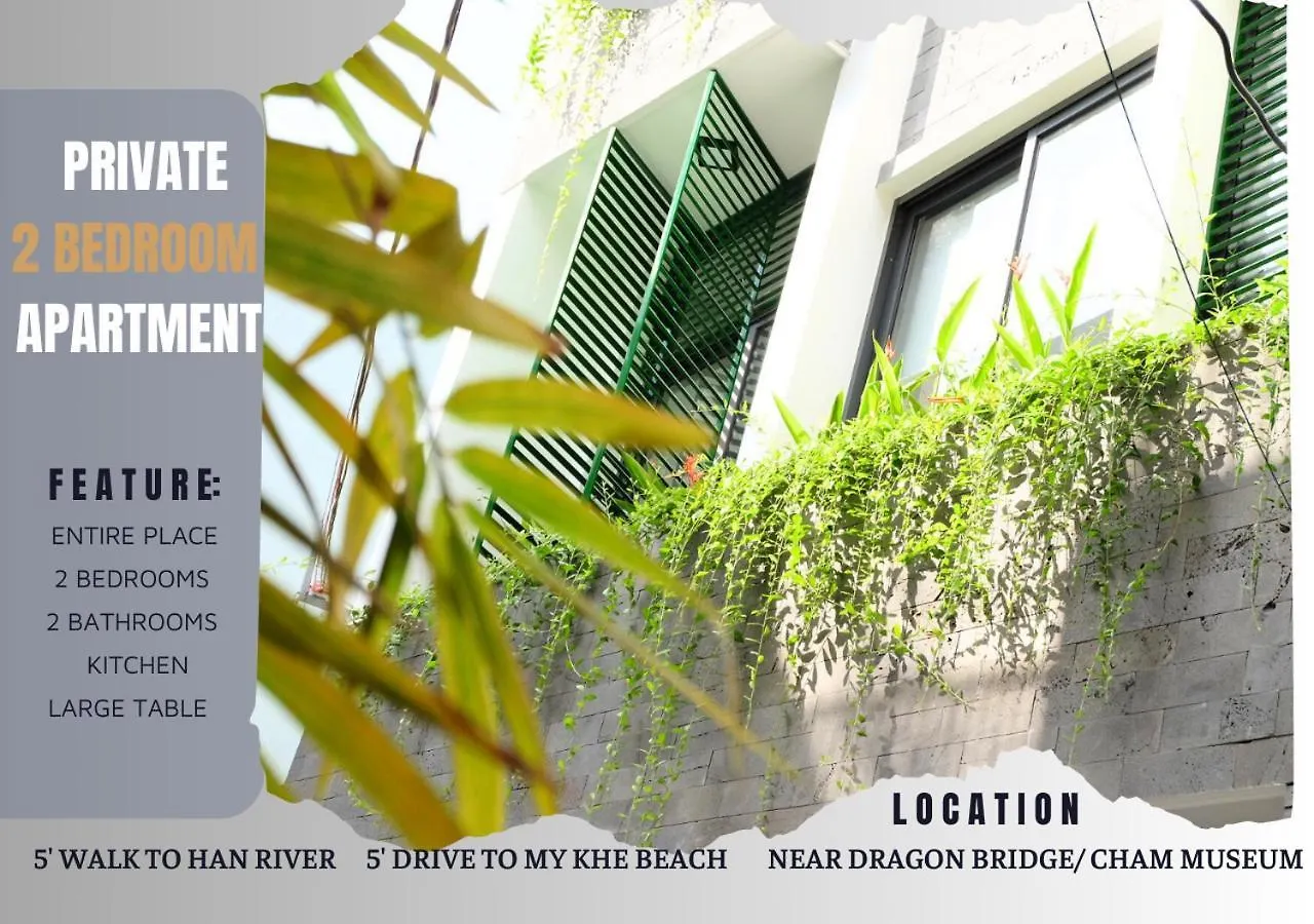 Uri House, 1- 2 Bedroom Tourism Apt, 5' Walk Dragon Bridge Da Nang Apartment